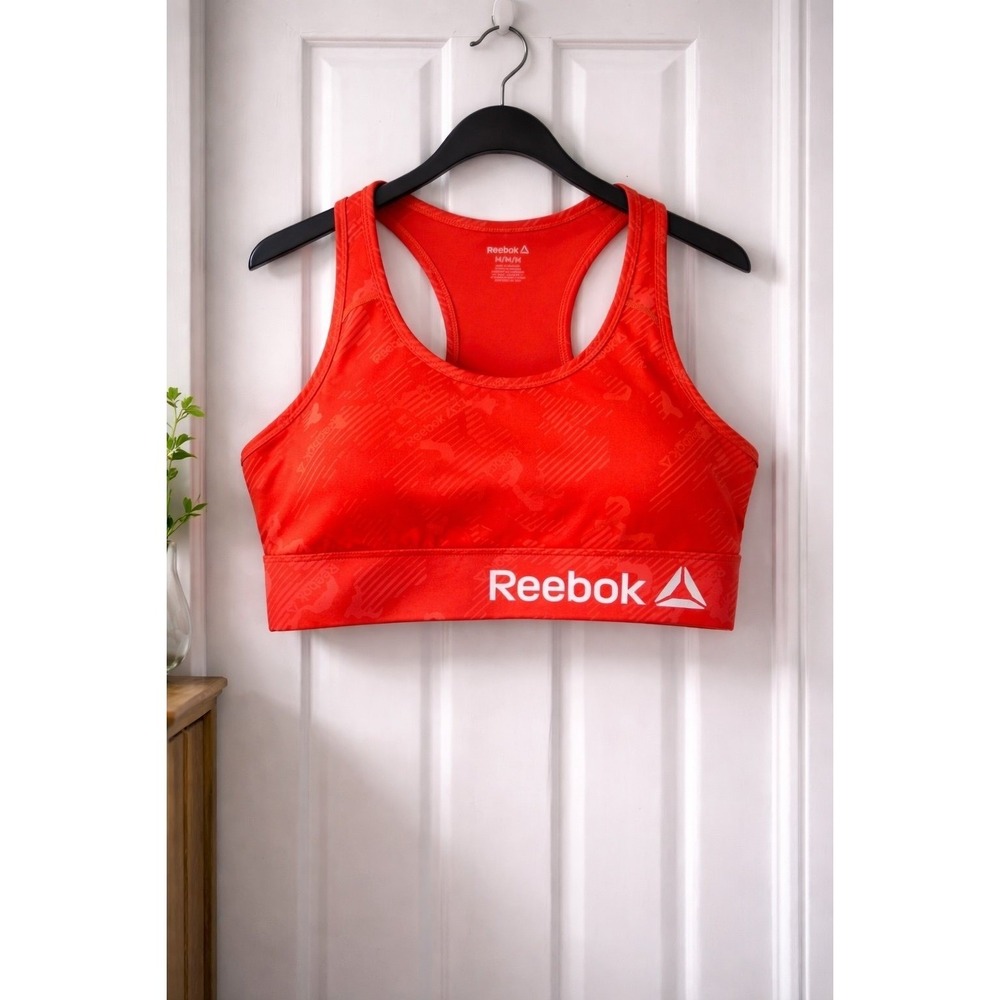 Reebok Women's Red Racerback Sports Bra Medium | Medium Support Activewear